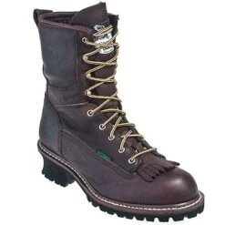 Georgia Boots: Men's Brown G7113 Waterproof Goodyear Welt Logger Boots -Work Shoe Store georgia g7113 p 01
