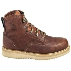 Georgia Boots: Men's G6152 Barracuda Gold Leather Wedge Work Boots -Work Shoe Store georgia g8152 o 01
