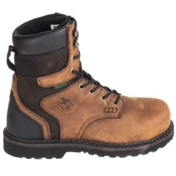 Georgia Boots: Waterproof Steel Toe EH G9334 Men's Dark Brown Brookville Work Boots -Work Shoe Store georgia g9334 o 01