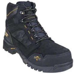 Georgia Boots: Waterproof Composite Toe EH 6-Inch Black GB00130 Men's Amplitude Leather Work Boots -Work Shoe Store georgia gb00130 p 01