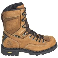 Georgia Boots: Men's Waterproof GB00122 Brown Slip-Resistant Comfort Core Logger Work Boots -Work Shoe Store georgia sb0012 o 01 1