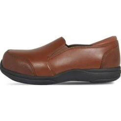 Genuine Grip: Women's Endrina 351 Caramel Camila Composite Toe Slip On Shoe -Work Shoe Store gg351 5 large 1