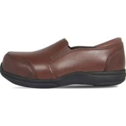 Genuine Grip: Women's Endrina 352 Chocolate Camila Composite Toe Slip On Shoe -Work Shoe Store gg352 5 large