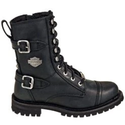 Harley Davidson Boots: 83853 Side Zip Women's Black Balsa Motorcycle Boots -Work Shoe Store harley davidson d83853 o 01