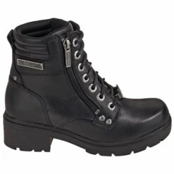 Harley Davidson Boots: Women's D83877 Zip Up Black Motorcycle Boots -Work Shoe Store harley davidson d83877 o 01