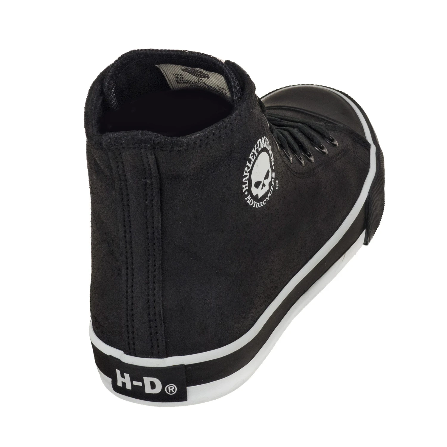 Harley Davidson Shoes: Baxter Men's Black/White D93341 High-Cut Sneakers 3 Harley Davidson Shoes: Baxter Men's Black/White D93341 High-Cut Sneakers