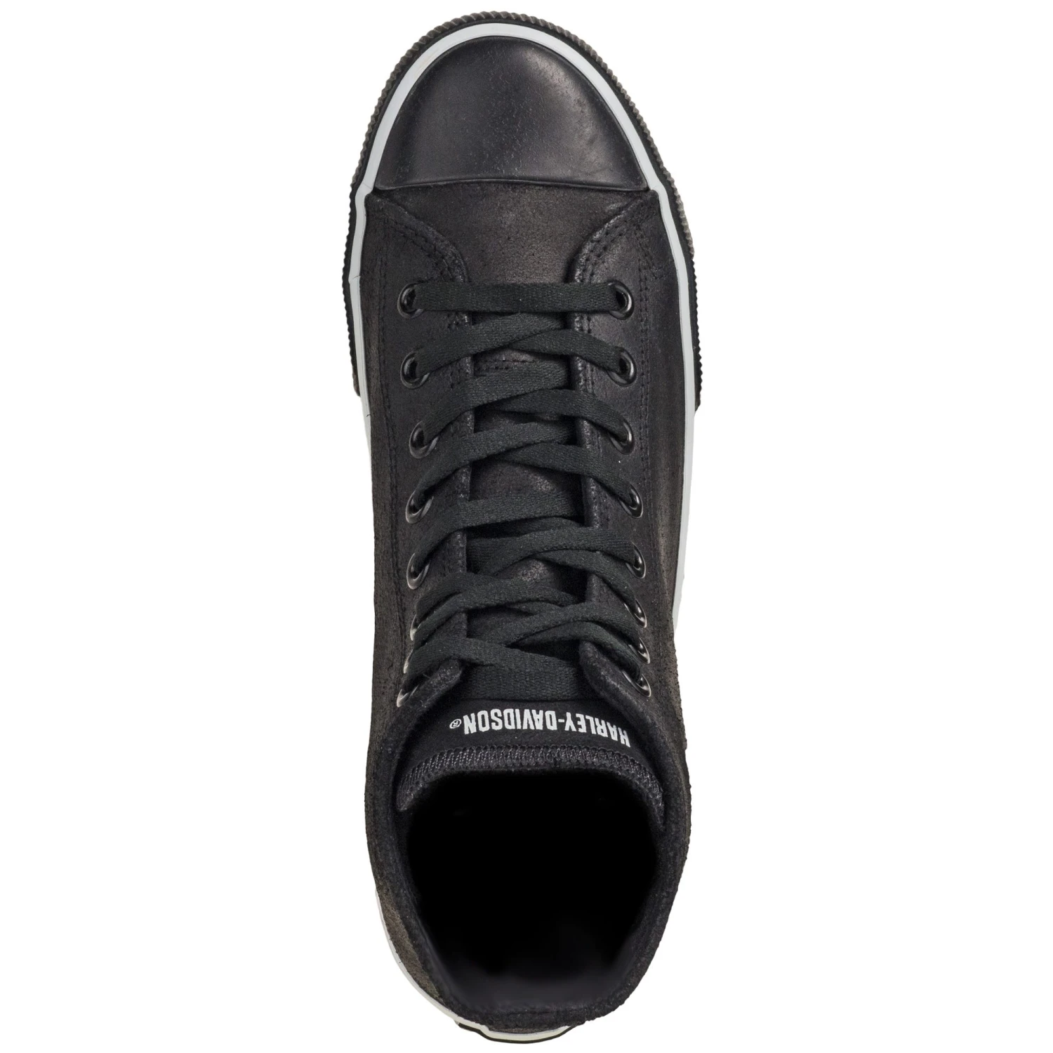 Harley Davidson Shoes: Baxter Men's Black/White D93341 High-Cut Sneakers 9 Harley Davidson Shoes: Baxter Men's Black/White D93341 High-Cut Sneakers - Image 7