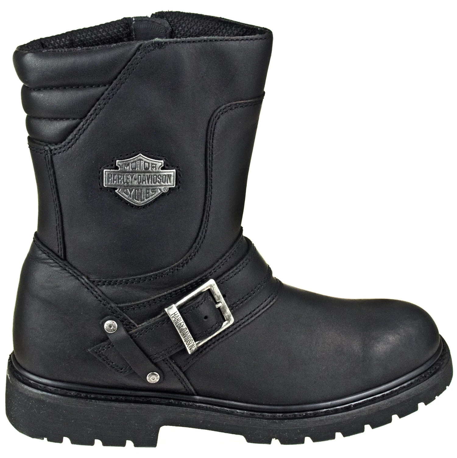 Harley Davidson Boots: Men's Black 95194 Booker Side Zip Boots 5 Harley Davidson Boots: Men's Black 95194 Booker Side Zip Boots - Image 3