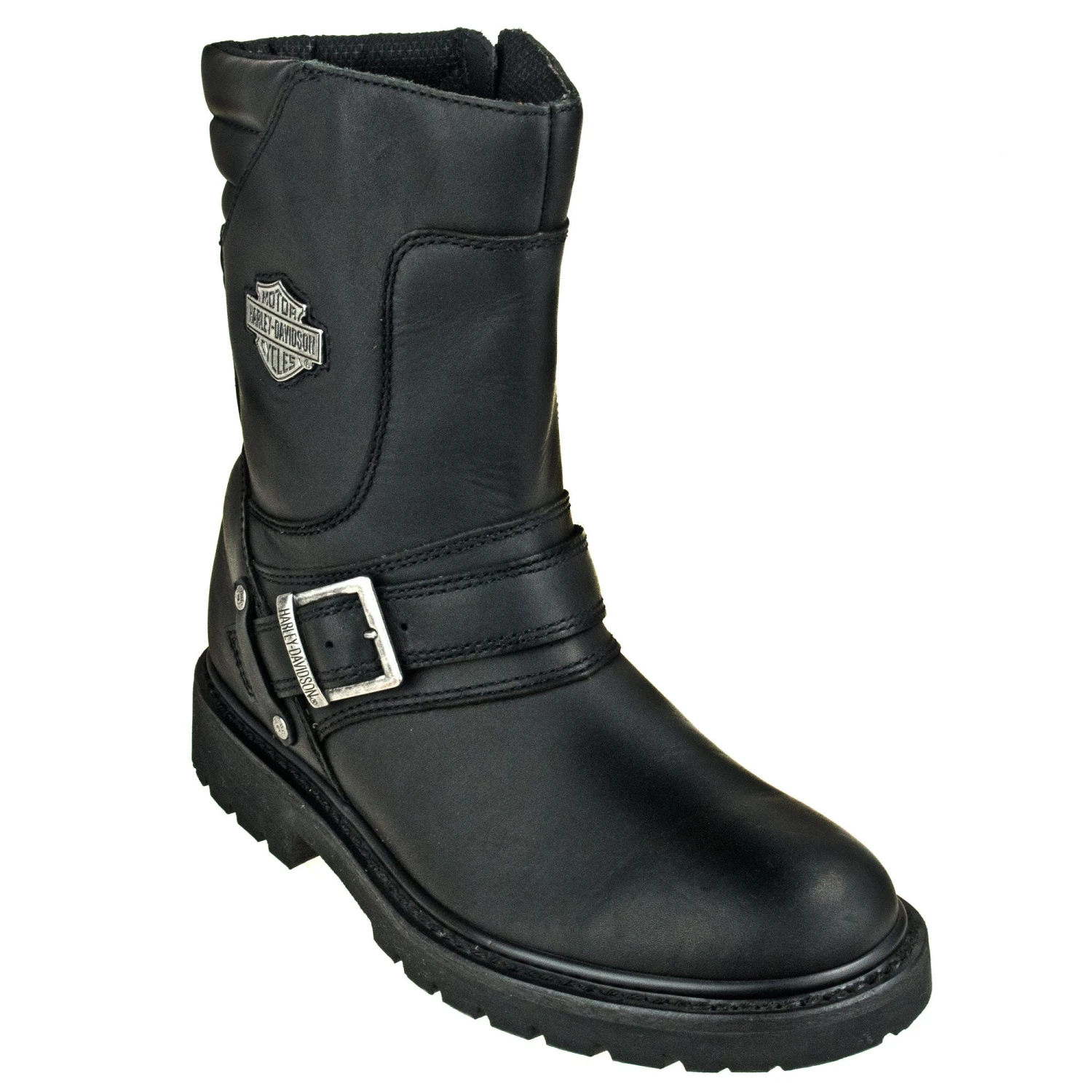 Harley Davidson Boots: Men's Black 95194 Booker Side Zip Boots 3 Harley Davidson Boots: Men's Black 95194 Booker Side Zip Boots