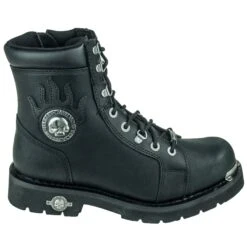 Harley Davidson Boots: Men's Black Diversion D94169 Side Zip Boots -Work Shoe Store harley davidson d94169 2
