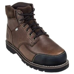 Iron Age Boots: Men's Brown IA0163 Steel Toe Internal Met Guard Work Boots -Work Shoe Store ia0163 1