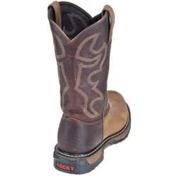 Rocky Boots: Men's Round Toe Slip-Resistant Cowboy Boots 2732 -Work Shoe Store image 50653