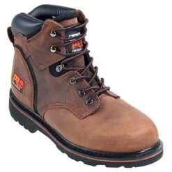 Timberland PRO Boots: Men's Pit Boss Brown 33034 EH Steel Toe Work Boots -Work Shoe Store image 74098