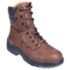 Timberland PRO Boots: Men's TiTAN 47019 Brown Waterproof Alloy Toe EH Boots -Work Shoe Store image 82693