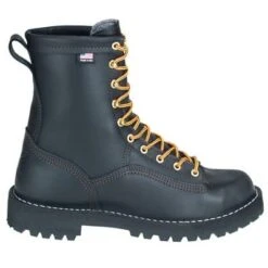Danner Boots: Men's Black 14100 USA-Made Waterproof Rain Forest Boots