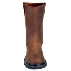 Caterpillar Boots: Men's Brown Revolver Slip-On 72191 Wellington Slip-Resistant Boots -Work Shoe Store image 85172
