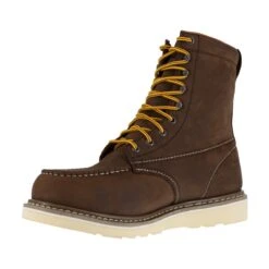 Iron Age Boot: Men's IA5081 Tan Reinforcer Steel Toe EH Wedge Boot -Work Shoe Store iron age ia5081 reinforcer 03