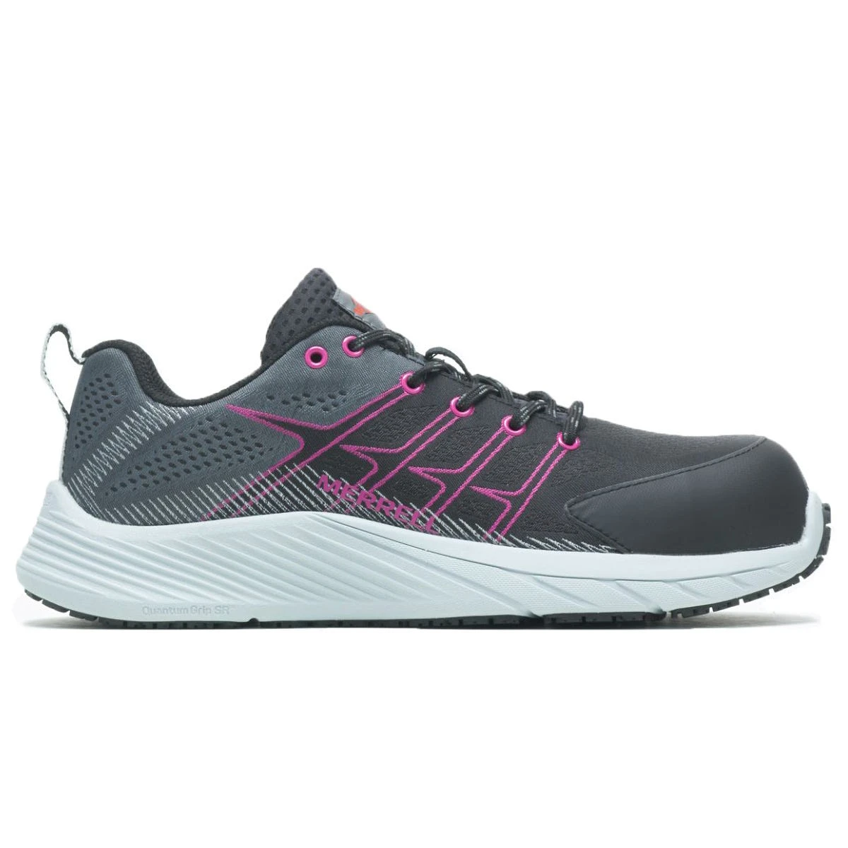 Merrell Shoes: Women's J005174 Black Fuchsia Carbon Fiber Toe Moab Flight EH Athletic Work Shoe 4 Merrell Shoes: Women's J005174 Black Fuchsia Carbon Fiber Toe Moab Flight EH Athletic Work Shoe - Image 2
