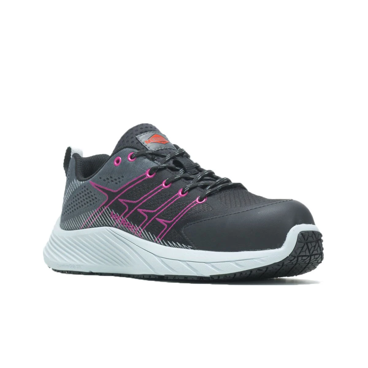 Merrell Shoes: Women's J005174 Black Fuchsia Carbon Fiber Toe Moab Flight EH Athletic Work Shoe 3 Merrell Shoes: Women's J005174 Black Fuchsia Carbon Fiber Toe Moab Flight EH Athletic Work Shoe