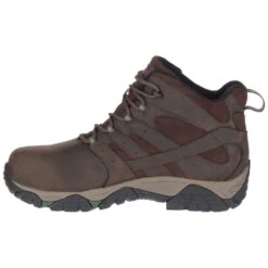Merrell Boots: Men's J10627 Brown Moab Vertex Mid Composite Toe Waterproof Work Boot -Work Shoe Store j10627 1