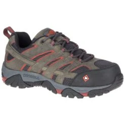 Merrell Shoes: Men's J11121 Pewter Orange Moab Vertex Vent Composite Toe Work Shoe -Work Shoe Store j11121