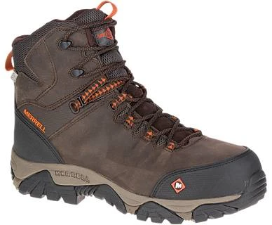 Merrell Boots: Men's J15735 Brown Orange Phaserbound Composite Toe Waterproof Work Hiker 6 Merrell Boots: Men's J15735 Brown Orange Phaserbound Composite Toe Waterproof Work Hiker - Image 4