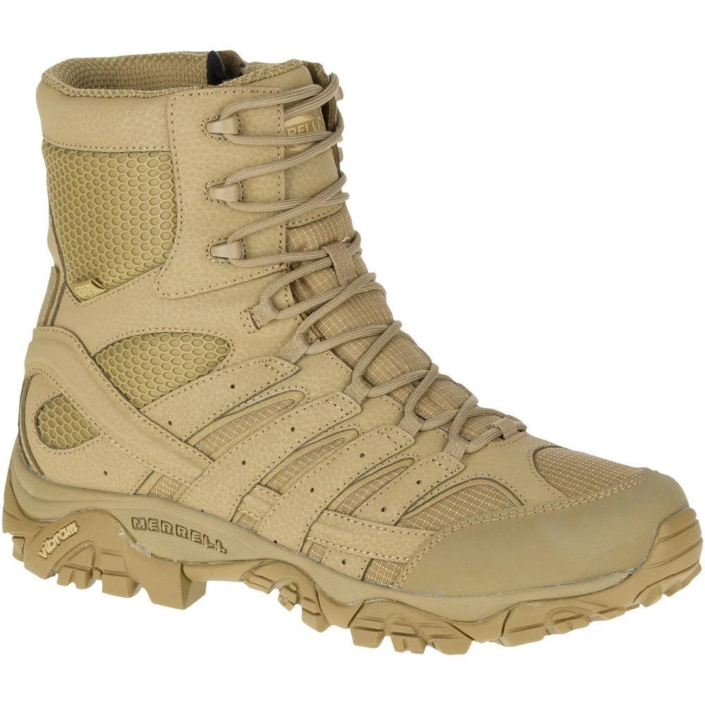 Merrell Boots: Unisex J15841 Tan Moab 2 Waterproof Side Zip Slip Resistant Tactical Work Boot 4 Merrell Boots: Unisex J15841 Tan Moab 2 Waterproof Side Zip Slip Resistant Tactical Work Boot - Image 2