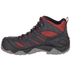 Merrell Boots: Men's J35191 Black Red Strongfield Composite Toe Waterproof Work Hiker -Work Shoe Store j35191 2