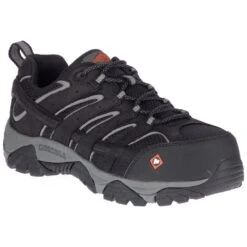 Merrell Shoes: Men's J36461 Black Grey Moab Vertex Vent Composite Toe Waterproof Work Shoe -Work Shoe Store j36461