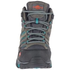 Merrell Boots: Women's J42076 Pewter Teal Moab Vertex Mid Composite Toe Waterproof Work Boot -Work Shoe Store j42076 2