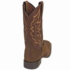 Justin Boots: Men's 7222 Dark Brown 11-Inch Chet Cowboy Boots -Work Shoe Store justin 7222 b 01