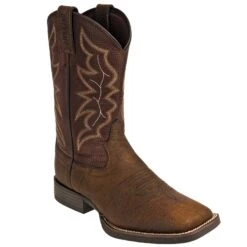 Justin Boots: Men's 7222 Dark Brown 11-Inch Chet Cowboy Boots -Work Shoe Store justin 7222 p 01