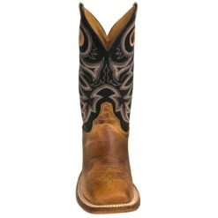 Justin Boots: BR740 Men's Brown Leather Caddo Cowboy Boots -Work Shoe Store justin br740 f 01