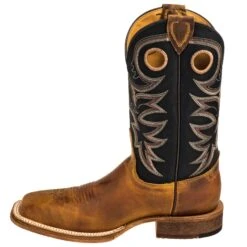Justin Boots: BR740 Men's Brown Leather Caddo Cowboy Boots -Work Shoe Store justin br740 i 01