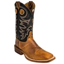 Justin Boots: BR740 Men's Brown Leather Caddo Cowboy Boots -Work Shoe Store justin br740 p 01