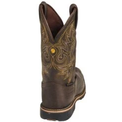 Justin Boots: Brown GR9050 Men's Waterproof George Strait Fireman Cowboy Boots -Work Shoe Store justin gs9050 b 01