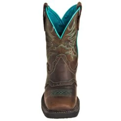 Justin Boots: Women's GY9624 8-Inch Mandra Chocolate Brown Cowboy Boots -Work Shoe Store justin l9624 f 01