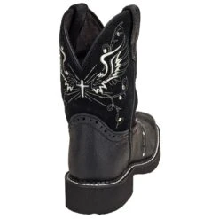 Justin Boots: Women's GY9977 Black Rhinestone Mandra 8-Inch Cowboy Boots -Work Shoe Store justin l9977 b 01