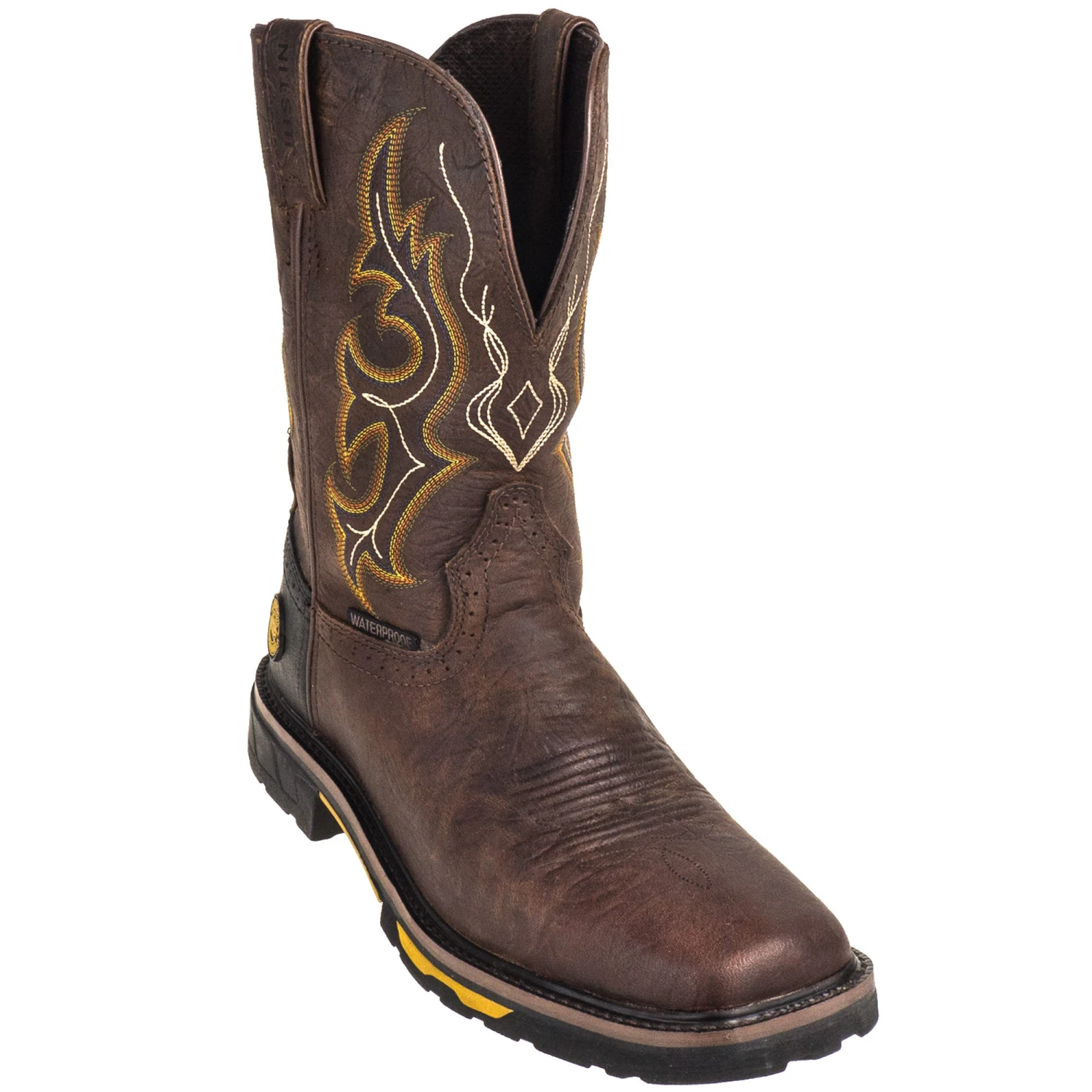 Justin Boots: Men's SE4624 Rustic Barnwood Hybred EH Cowboy Boots 5 Justin Boots: Men's SE4624 Rustic Barnwood Hybred EH Cowboy Boots - Image 3