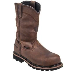 Justin Boots: Men's WK4630 Brown 10" Composite Toe Boots 11 Justin Boots: Men's WK4630 Brown 10" Composite Toe Boots -Work Shoe Store justin wk4630 p 01