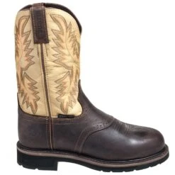 Justin Boots: Men's SE4661 Brown Stampede Steel Toe Cowboy Boots -Work Shoe Store justin wk4661 o 01