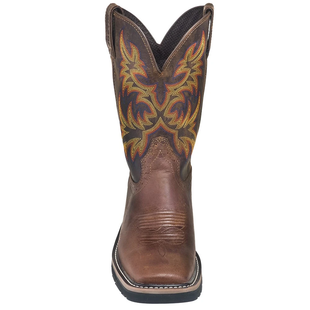 Justin Boots: Men's SE4681 Brown Square Toe Stampede Boots 8 Justin Boots: Men's SE4681 Brown Square Toe Stampede Boots - Image 6
