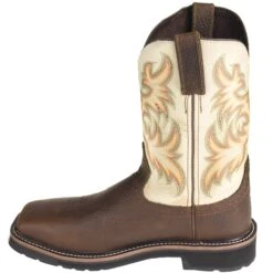 Justin Boots: Men's SE4684 Steel Toe EH White Cowhide 11-Inch Cowboy Work Boots -Work Shoe Store justin wk4684 i 01