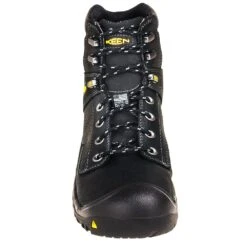 KEEN Utility Boots: Men's 1016778 Black 6-Inch Steel Toe EH Waterproof Mt. Vernon Work Boots -Work Shoe Store keen 1016778 f 001