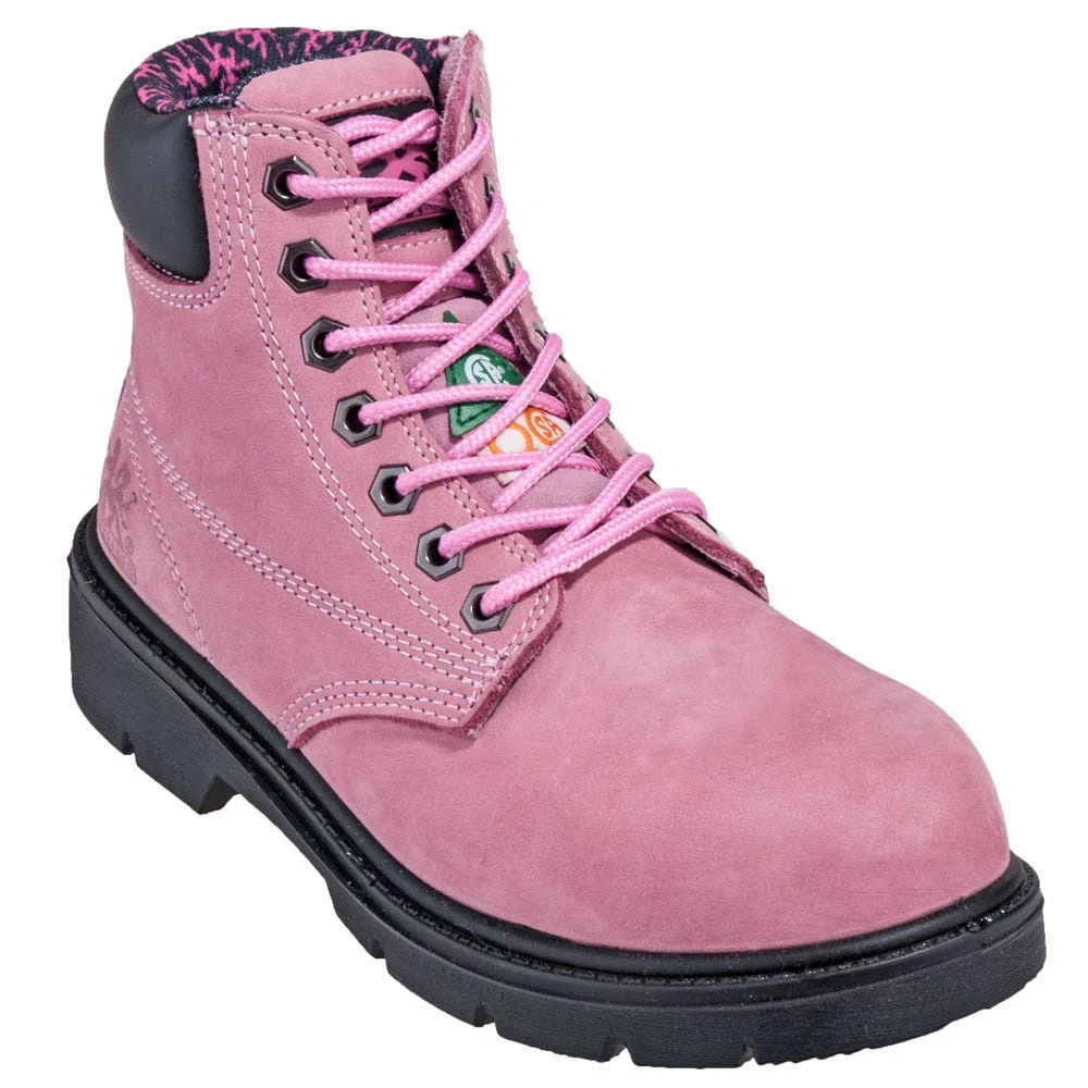 Moxie Boots: Women's 50162 Steel Toe Waterproof EH Pink Alice Work Boots 7 Moxie Boots: Women's 50162 Steel Toe Waterproof EH Pink Alice Work Boots - Image 5