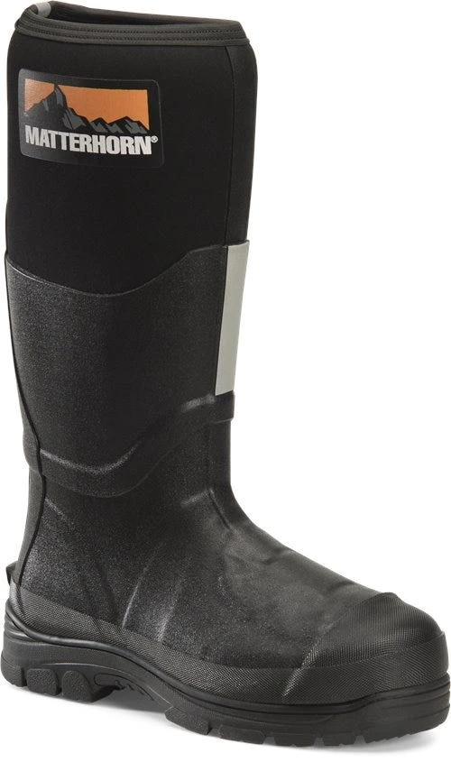 Matterhorn Boots: Men's MT202 Black Steel Toe 16" Waterproof Puncture Resistant Rubber Work Boot 3 Matterhorn Boots: Men's MT202 Black Steel Toe 16" Waterproof Puncture Resistant Rubber Work Boot