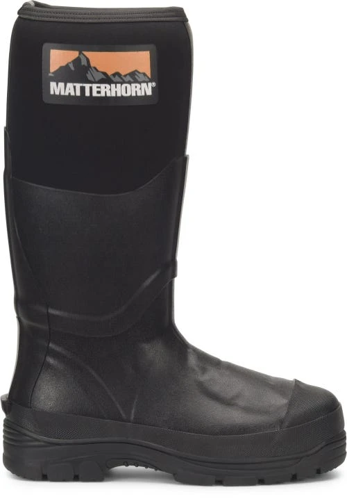 Matterhorn Boots: Men's MT202 Black Steel Toe 16" Waterproof Puncture Resistant Rubber Work Boot 4 Matterhorn Boots: Men's MT202 Black Steel Toe 16" Waterproof Puncture Resistant Rubber Work Boot - Image 2
