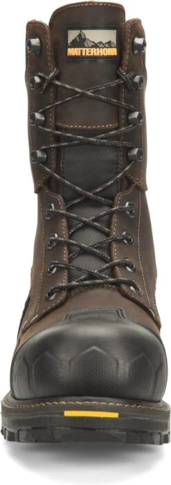 Matterhorn Boots: Men's MT2560 Brown 8” Maximus 2.0 Composite Toe Waterproof Logger Work Boot -Work Shoe Store mt2560 500xauto toe