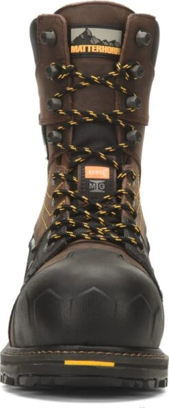 Matterhorn Boots: Men's MTC300 Brown 8” Composite Toe Waterproof Internal Metguard Work Boot -Work Shoe Store mtc300 500xauto toe