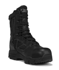Tactical Research Boots: Men's TR998ZWPCT Black TR Chrome Side-Zip Waterproof CT Combat Boots -Work Shoe Store nu6fbmag